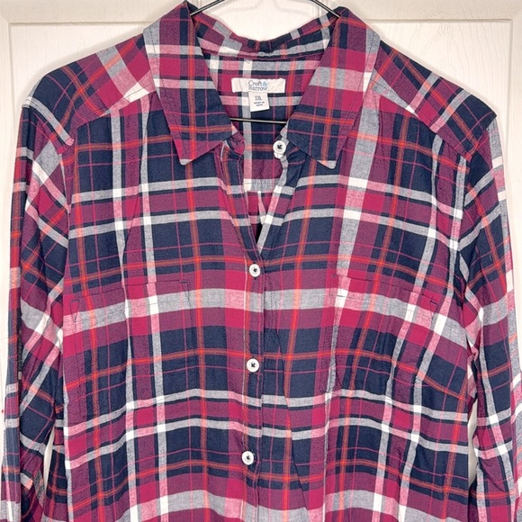 NWOT Woman’s Croft & Barrow Flannel Top - Picture 2 of 4